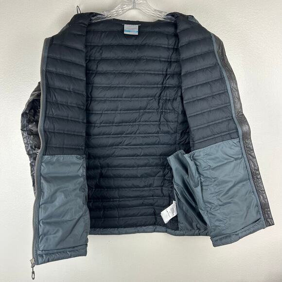 Columbia Titanium OutDry 700 Down Hooded Gray Jacket Women’s Large Duck Down - Picture 5 of 12